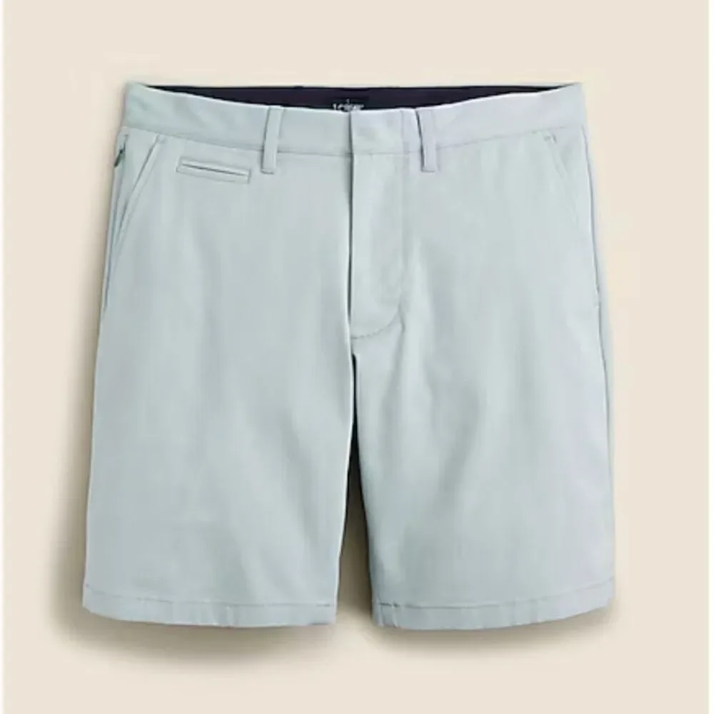 J. Crew BX308 Green white Oxford Tech Shorts NWt size 32 9